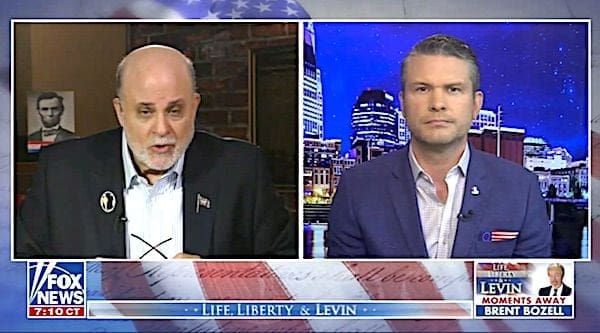 Mark Levin and Pete Hegseth (Video screenshot)